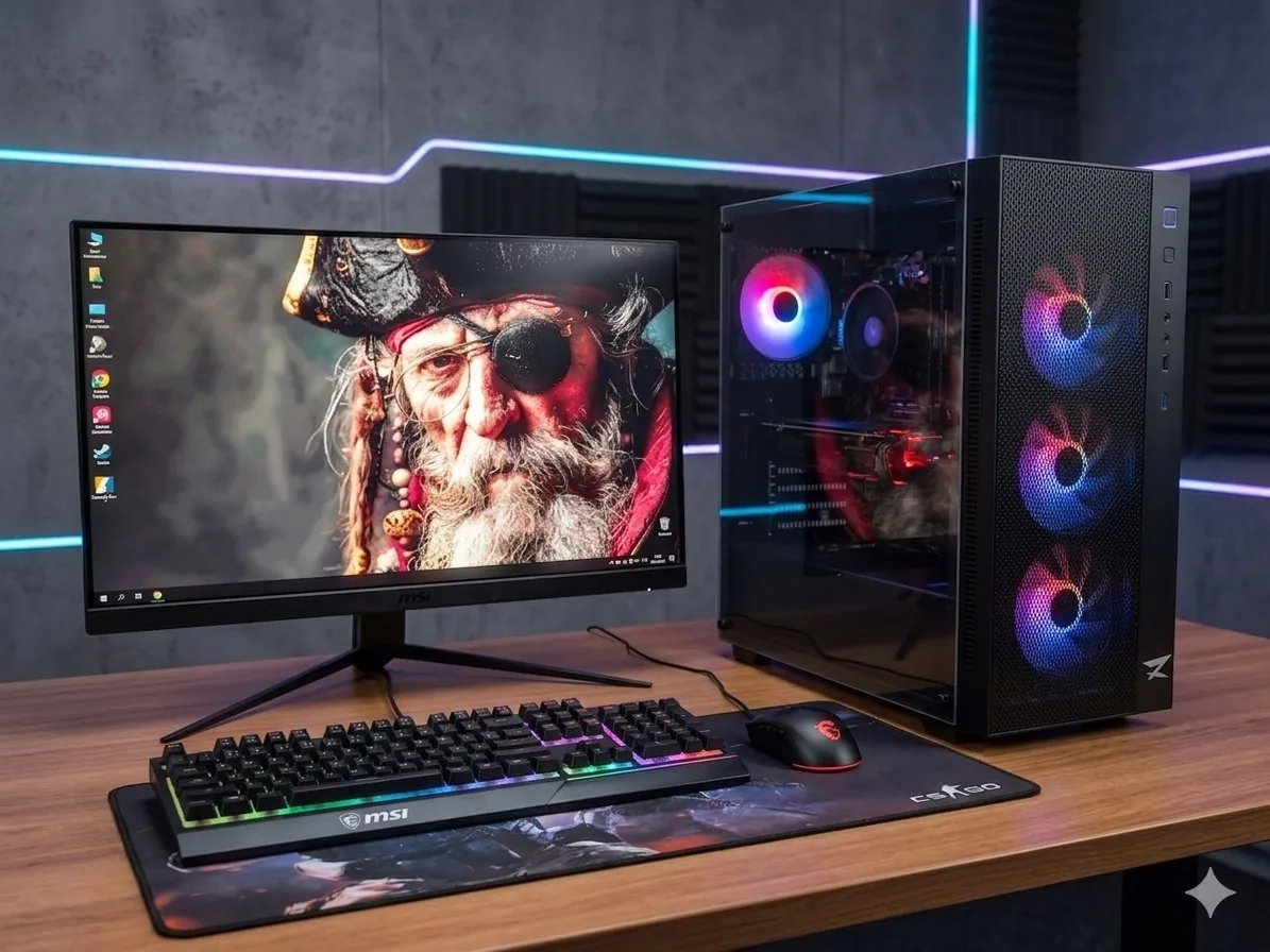 Игровой ПК i7-4790 с RX 590 и монитором 1