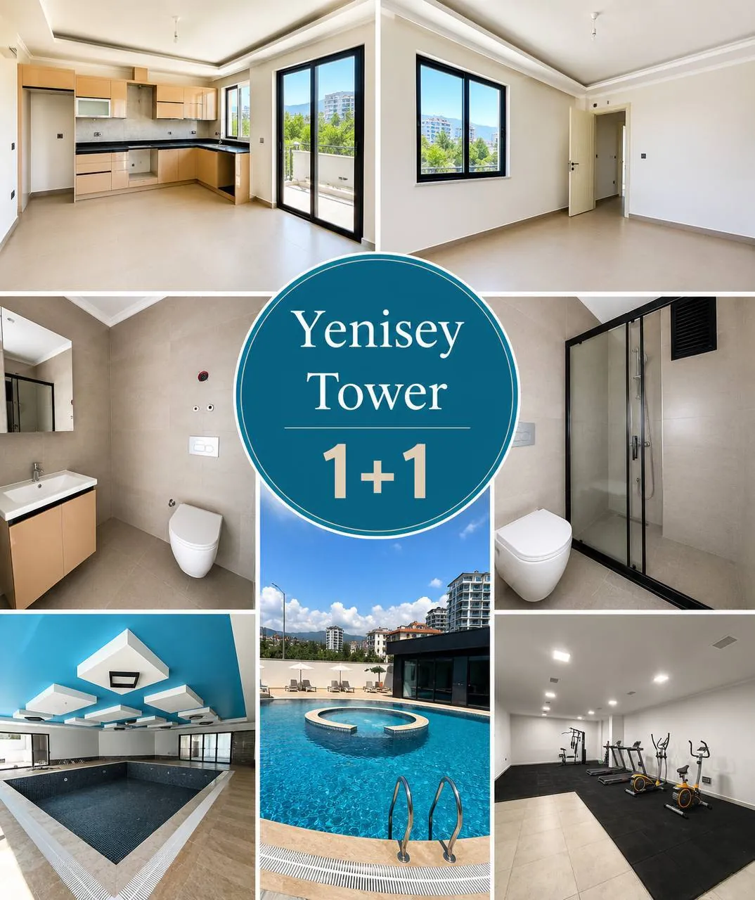 Квартира 1+1 50 м² в Yenisey Tower, Аланья 1