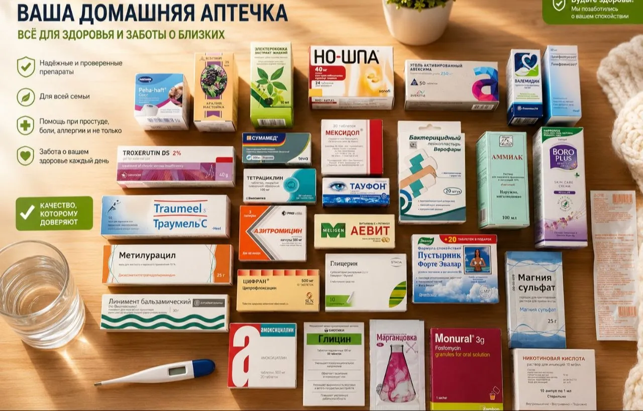 Аптечка с лекарствами и медикаментами 1