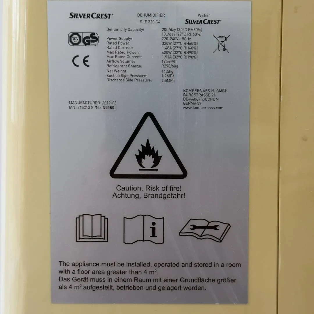 Осушитель воздуха SilverCrest SLE 320 C4 3