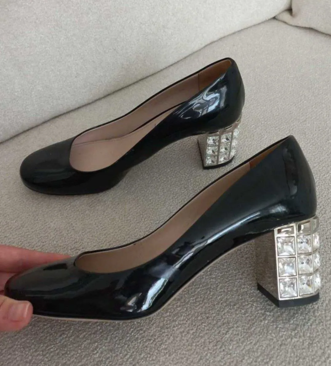 Кожаные туфли Miu Miu на каблуке 6 см 1