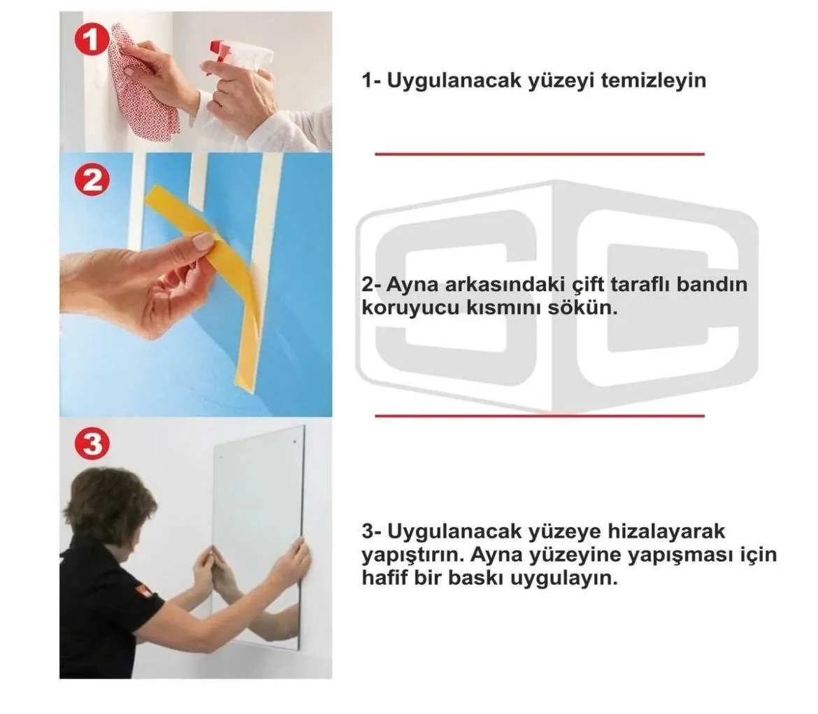 Квадратные зеркала 30×30 см, набор из 4 шт 2