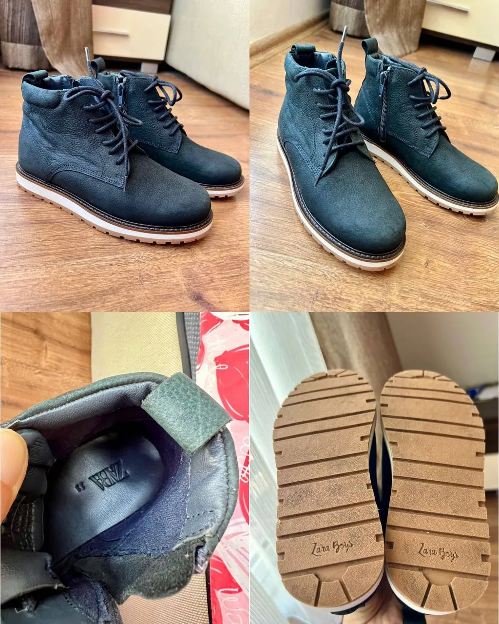 Кожаные ботинки Zara для мальчика размер 33 1