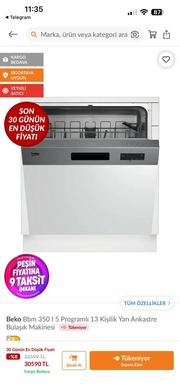 Посудомоечная машина Beko BOM 350 5