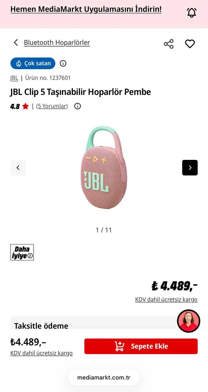 Колонка JBL Clip 5, новая 3