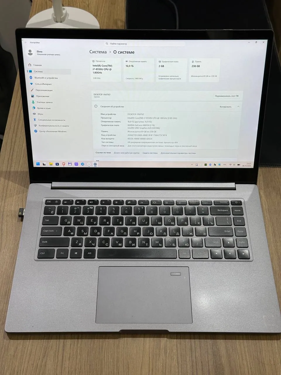 Ноутбук Xiaomi Mi Notebook Pro 15.6 дюймов 1