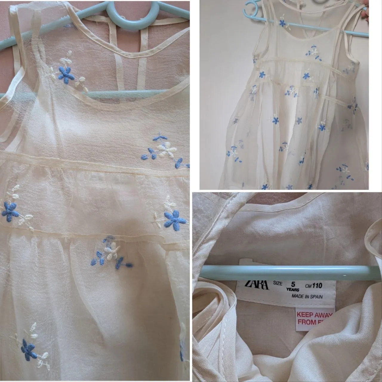 Платье Zara для девочки 110 см 1