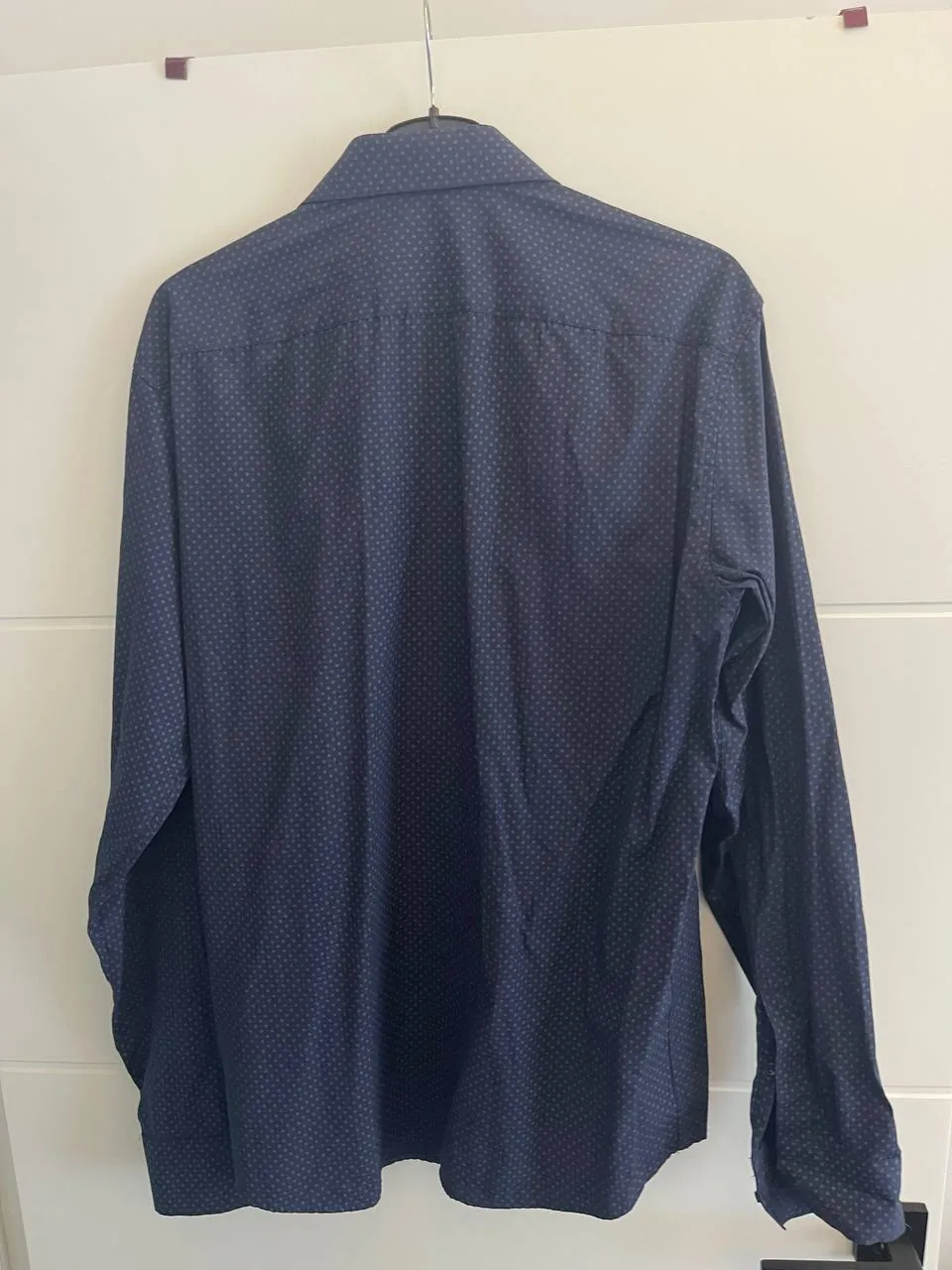 Мужская рубашка LCW slim fit тёмно-синяя 2