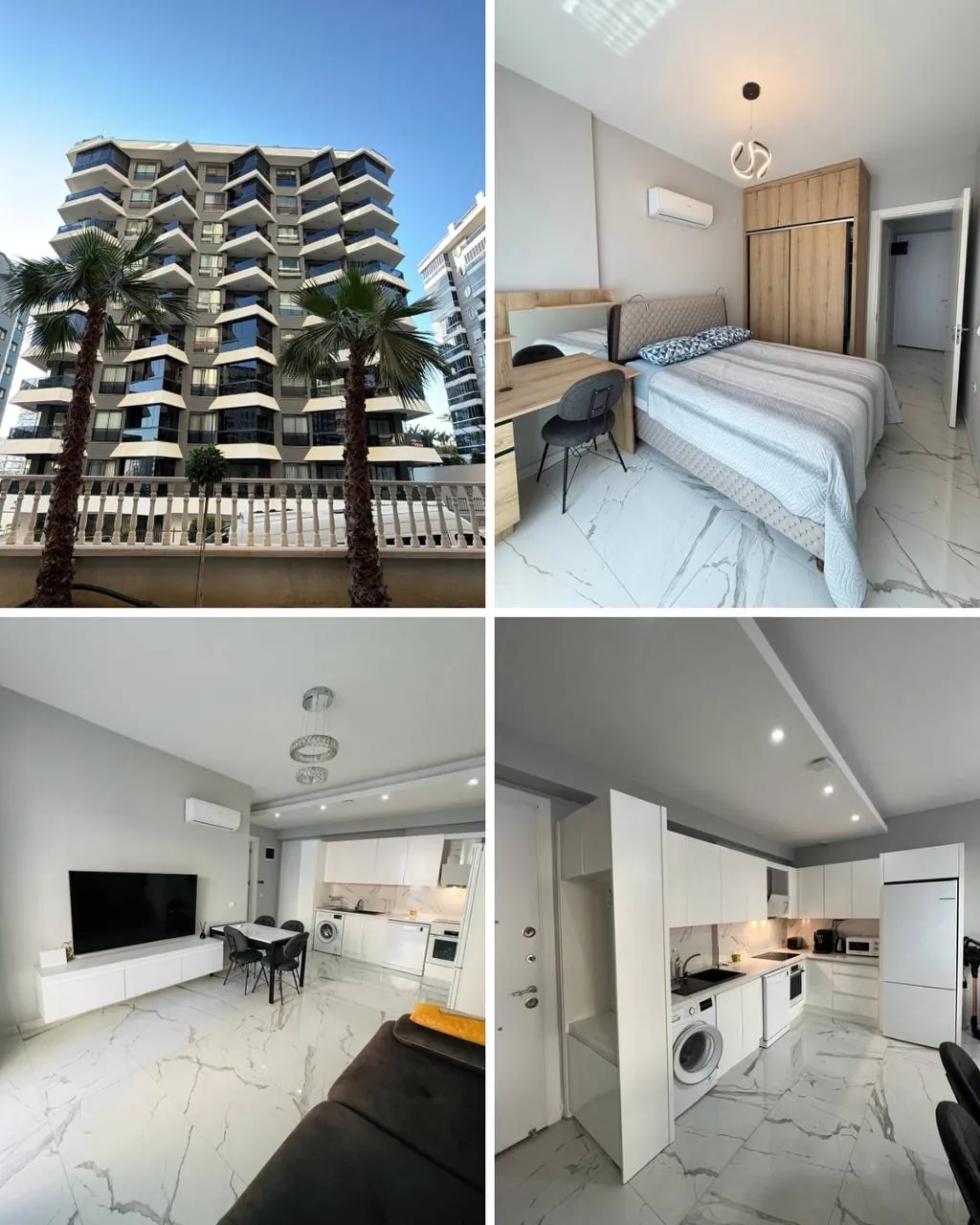 Квартира 1+1 в ЖК White Saile, Махмутлар 1